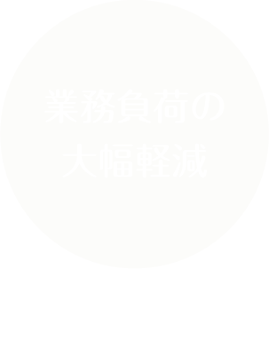 業務負荷の大幅軽減